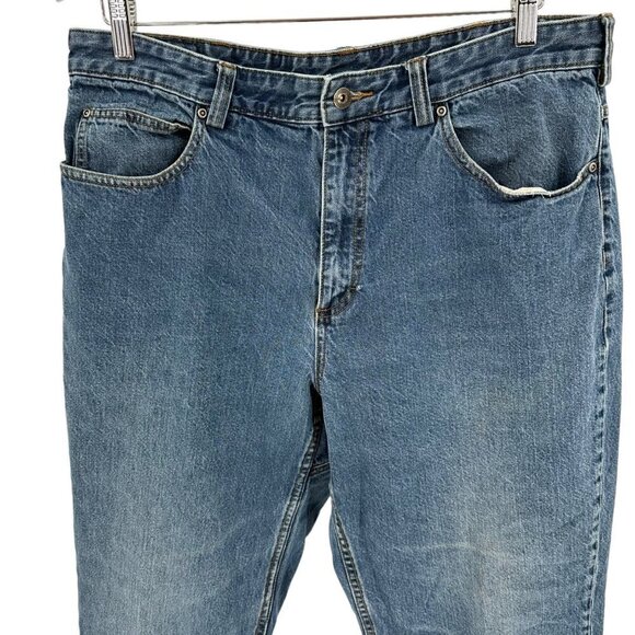 Duluth Trading Jeans‎ Straight Leg Medium Wash Work Denim Men's Size 38x32 - Picture 4 of 5